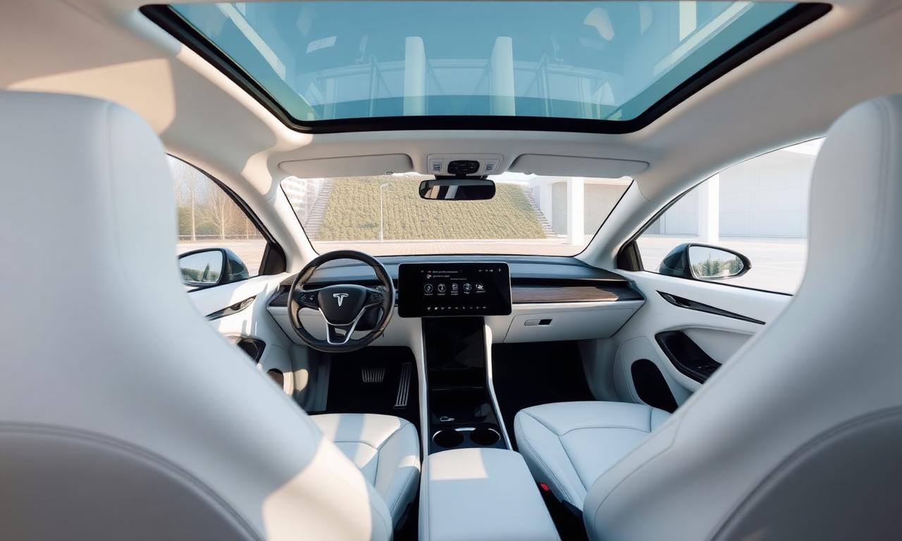 Model 3 minimalist interior